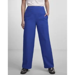 PiecesPantalon loose fit taille élastiquée bleu