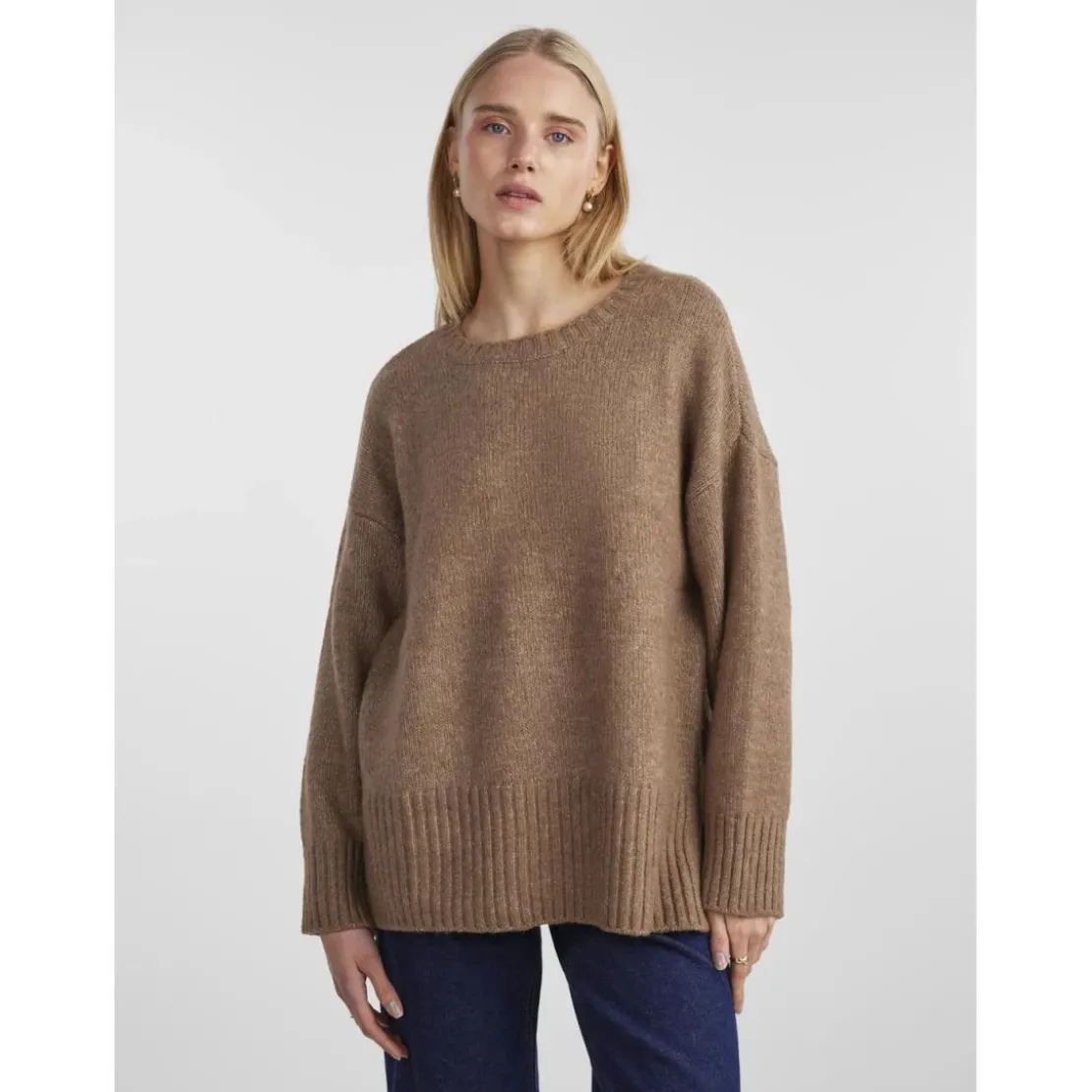 PiecesPull en maille marron Bea