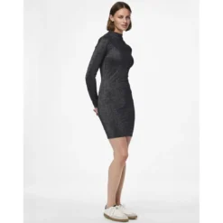 PiecesRobe courte manches longue noir Monica Ora