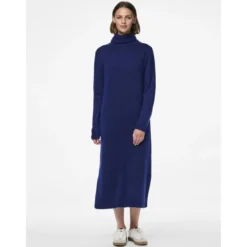 PiecesRobe en maille manches longues bleu Kai
