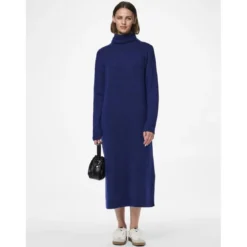 PiecesRobe en maille manches longues bleu Kai