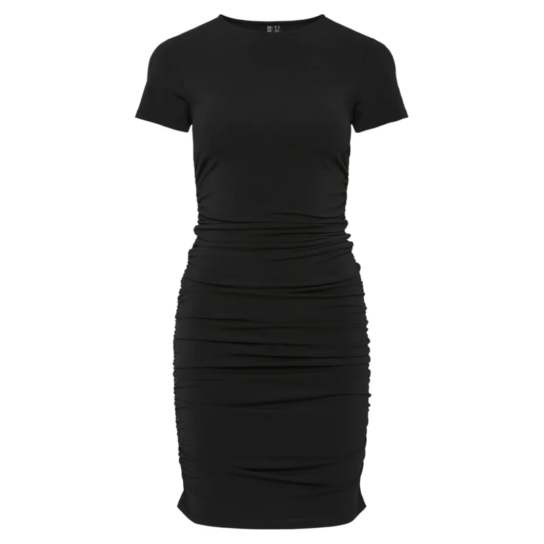 PiecesRobe froncée manches courtes Madison noir Molly