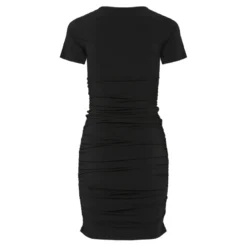 PiecesRobe froncée manches courtes Madison noir Molly