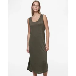 PiecesRobe midi Billo vert en viscose Lucy
