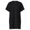 PiecesRobe tee shirt manches courtes en coton Cria noir Zoe
