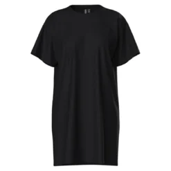 PiecesRobe tee shirt manches courtes en coton Cria noir Zoe