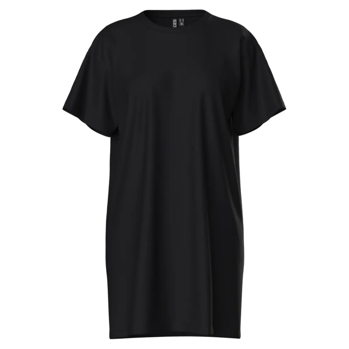 PiecesRobe tee shirt manches courtes en coton Cria noir Zoe
