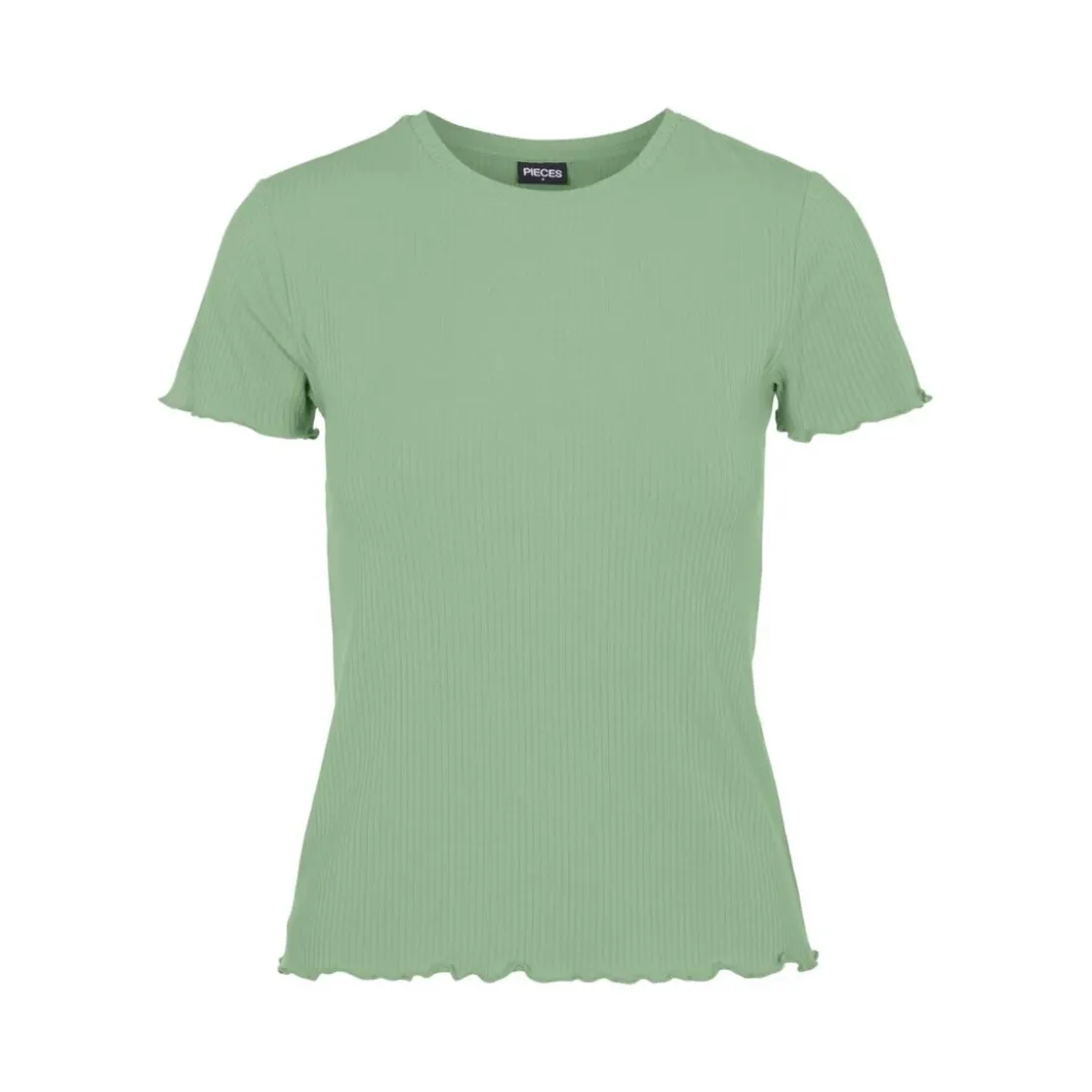 PiecesTee shirt manches courtes Nicca vert en viscose Tara