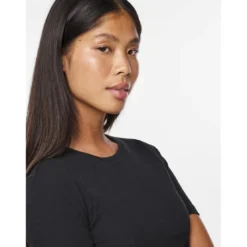 PiecesT-shirt slim fit manches courtes noir en coton Hope