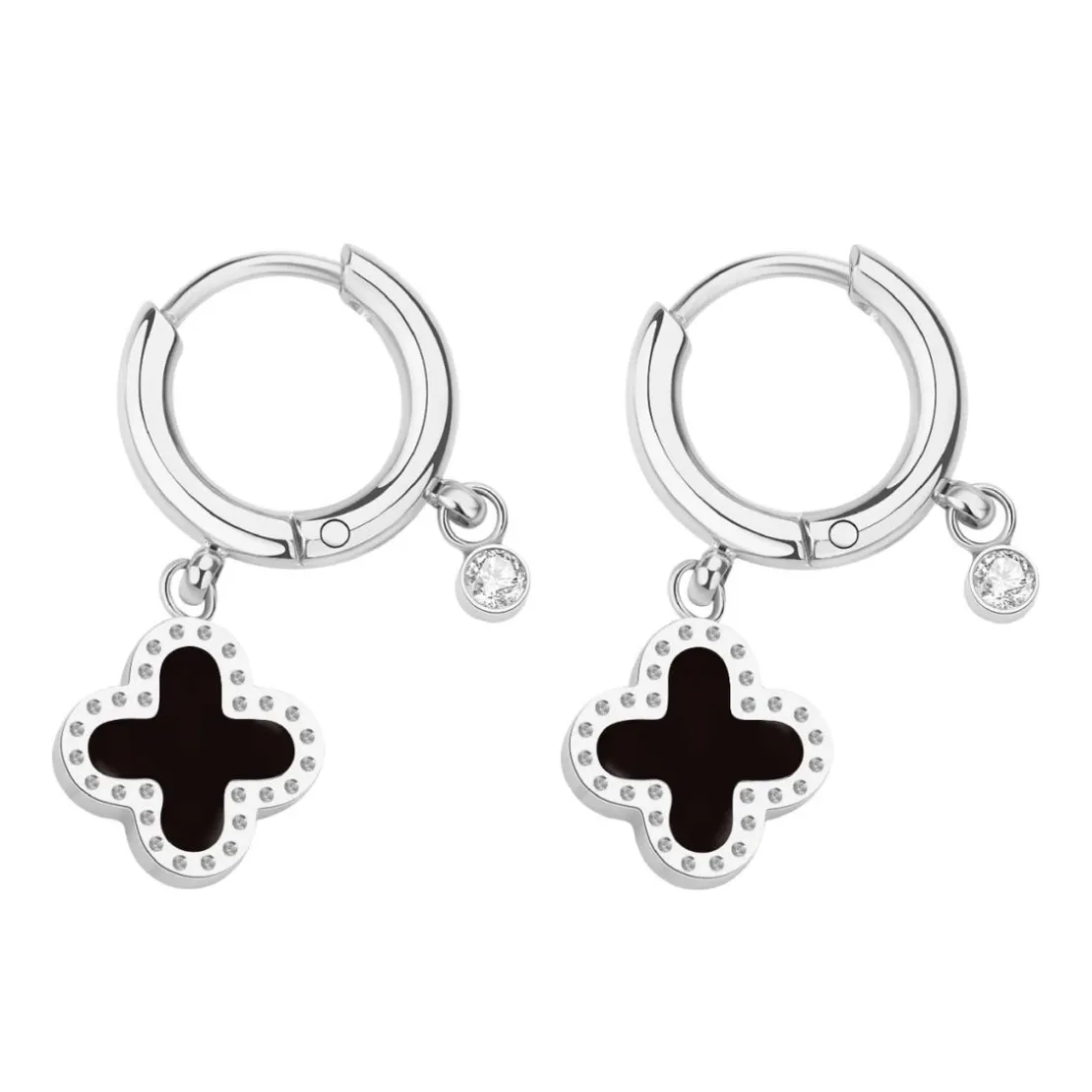 Pixies BijouxBoucles oreilles Pixies Bijoux - PEH0011-2BKO Acier Noir
