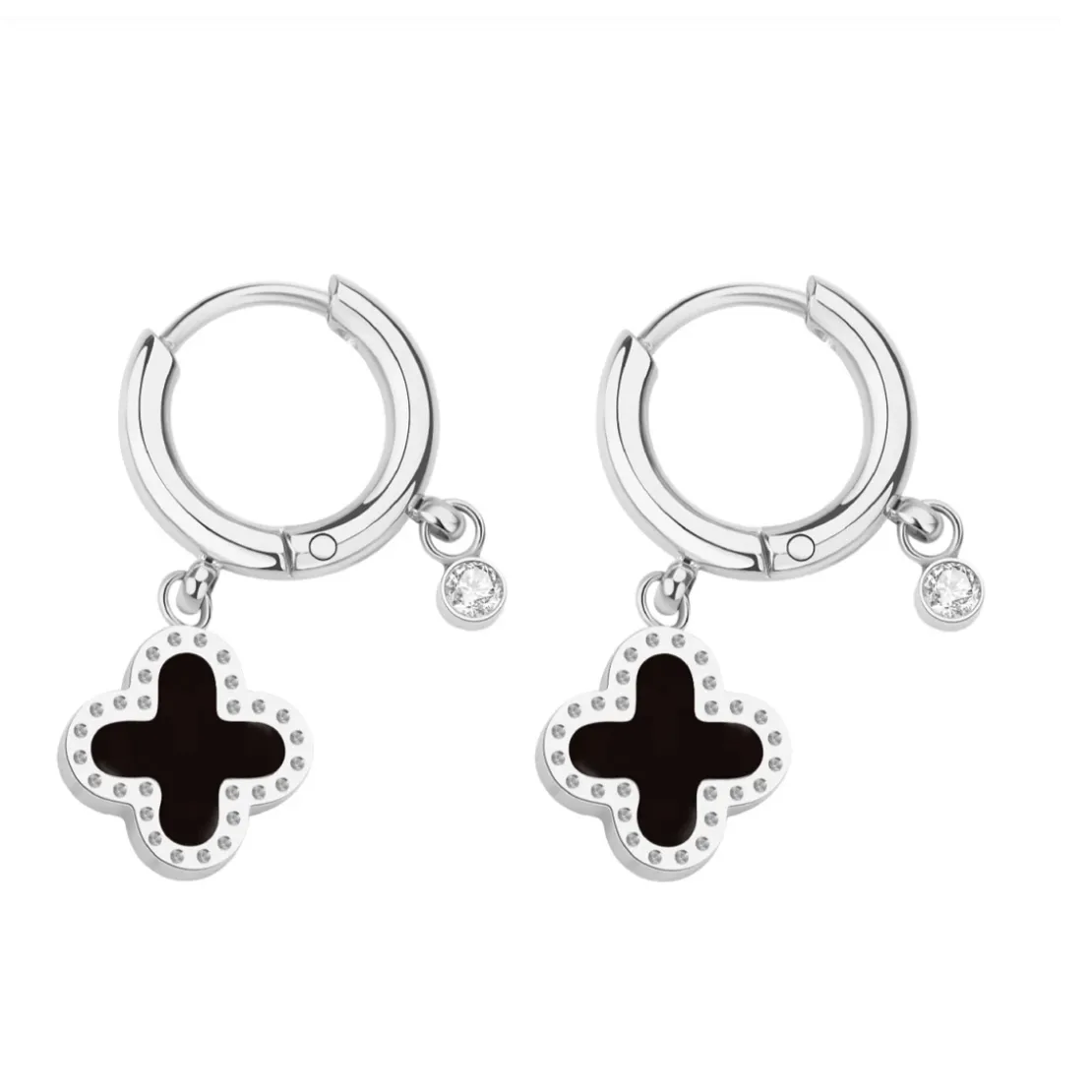 Pixies BijouxBoucles oreilles Pixies Bijoux - PEH0011-2BKO Acier Noir