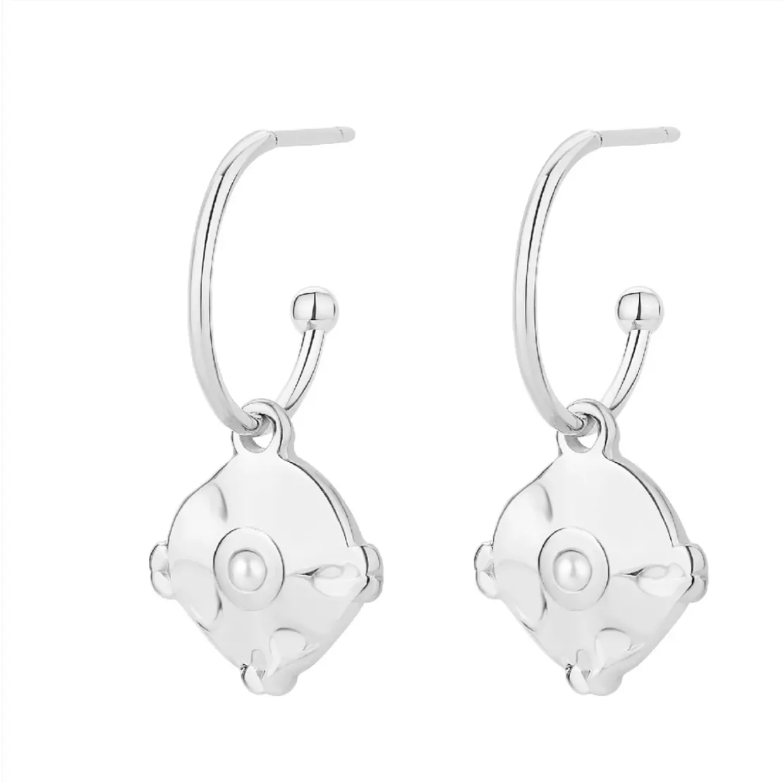 Pixies BijouxBoucles oreilles Pixies Bijoux - PEH0023-2PRL Acier Blanc