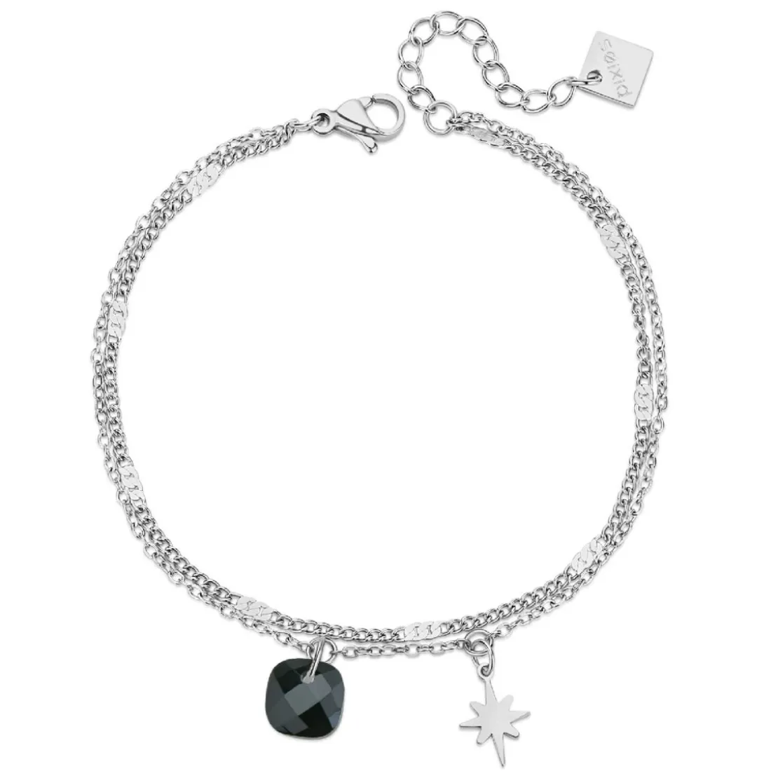 Pixies BijouxBracelet Femme Pixies Bijoux - PBM0044-2BKO Acier Noir