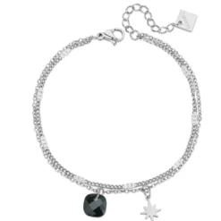 Pixies BijouxBracelet Femme Pixies Bijoux - PBM0044-2BKO Acier Noir