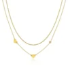 Pixies BijouxCollier Femme Pixies Bijoux Triple Coeur- PNM0058-1WHT Acier