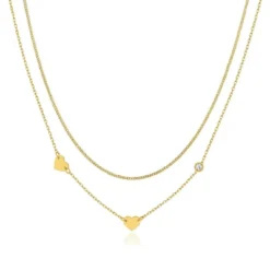 Pixies BijouxCollier Femme Pixies Bijoux Triple Coeur- PNM0058-1WHT Acier