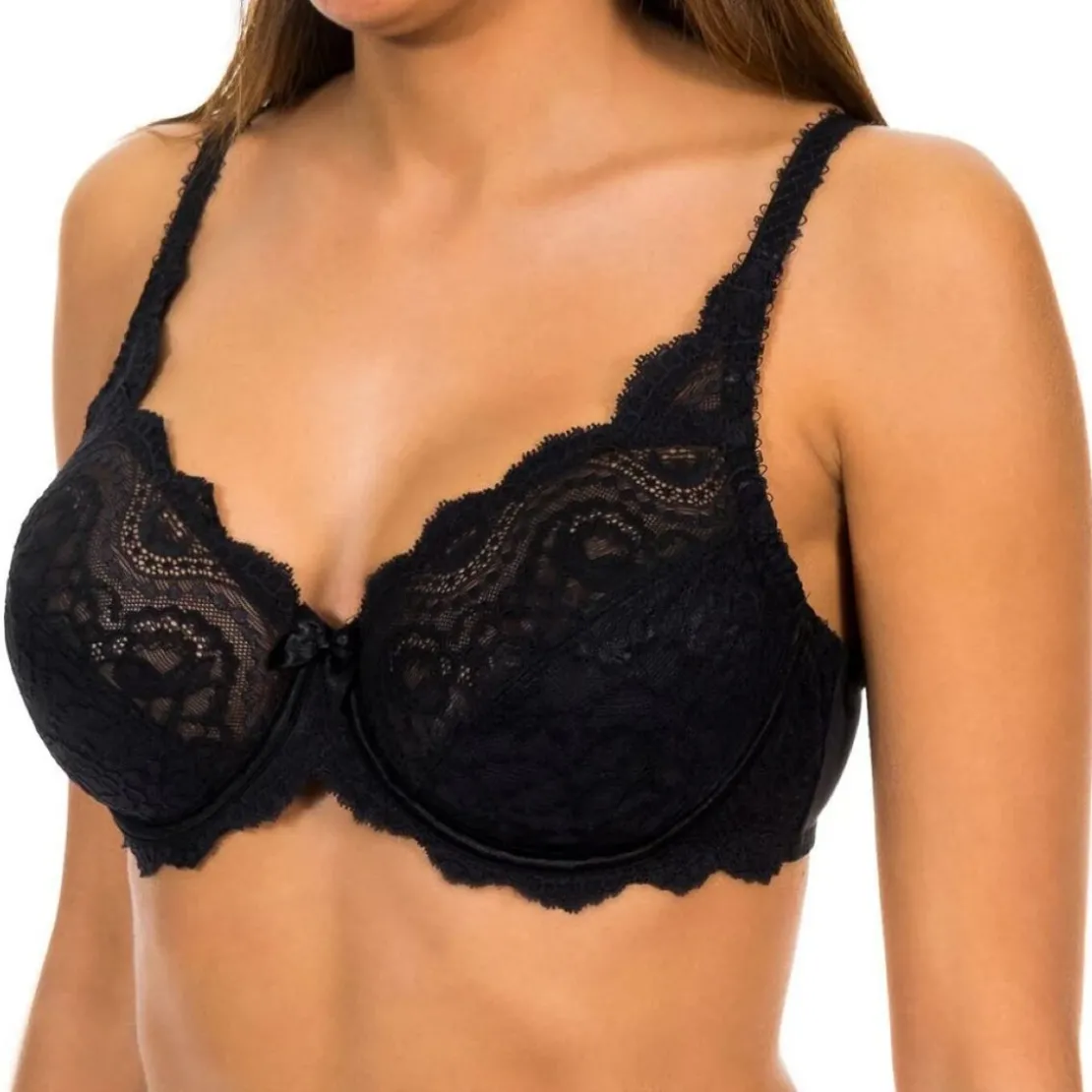 PlaytexSoutien-gorge avec armatures Noir en dentelle - Flower Elegance Playtex
