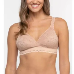PlaytexSoutien gorge Dentelle Sans Armatures Beige- CŒUR CROISE