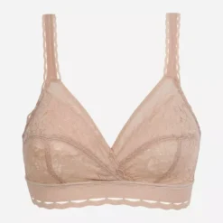 PlaytexSoutien gorge Dentelle Sans Armatures Beige- CŒUR CROISE