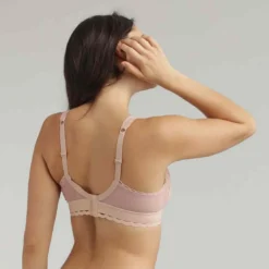 PlaytexSoutien gorge Dentelle Sans Armatures Beige- CŒUR CROISE