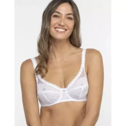 PlaytexSoutien gorge Emboitant Armatures Blanc - Coeur croisé féminin recyclé