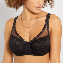 PlaytexSoutien-gorge Emboitant Armatures Noir- CŒUR CROISE FEMININ RECYCLE