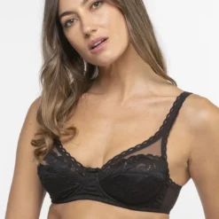 PlaytexSoutien-gorge Emboitant Armatures Noir- CŒUR CROISE FEMININ RECYCLE