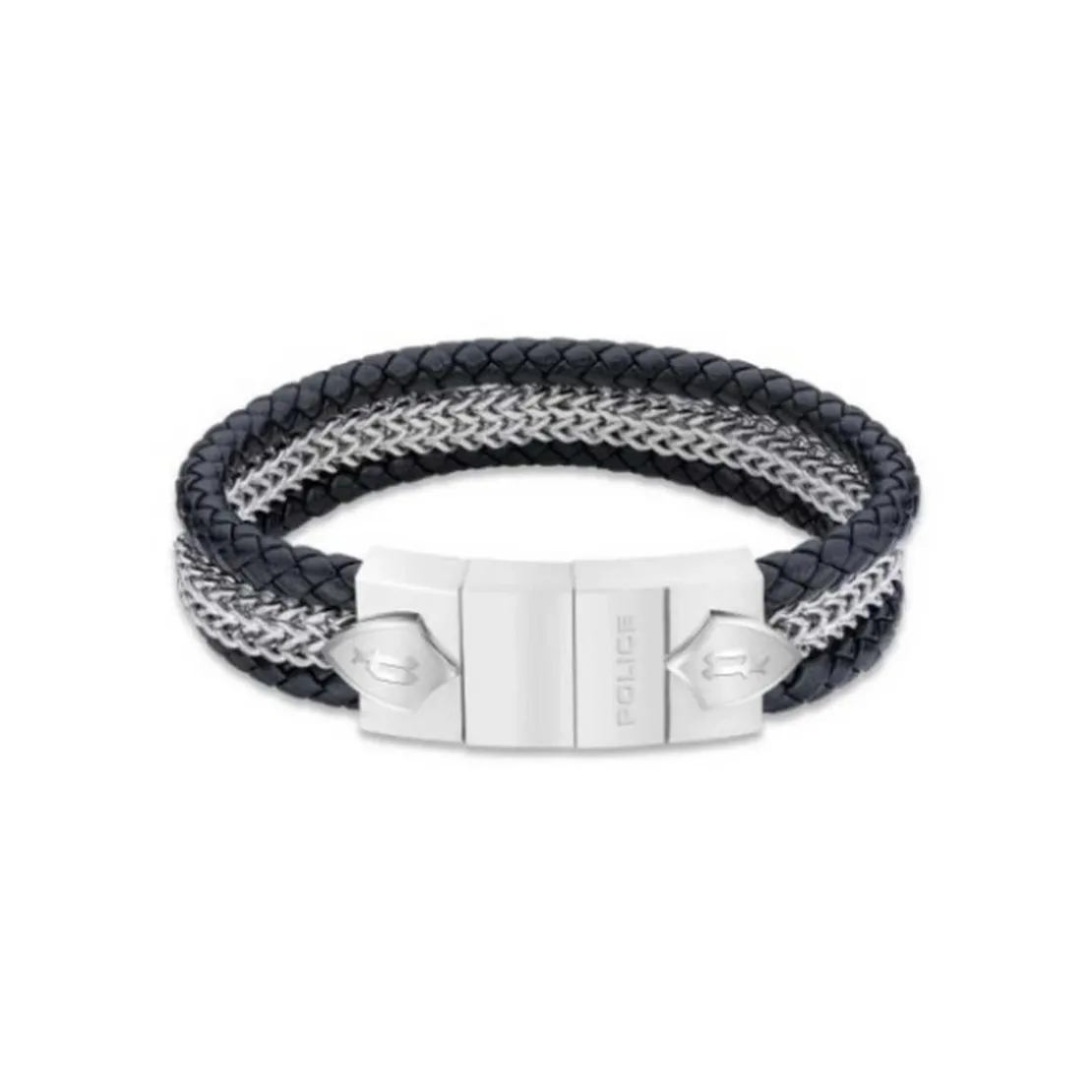 Police BijouxBracelet Homme Police Bijoux LANCE - Cuir Bleu