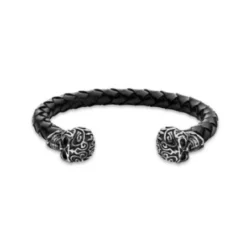 Police BijouxBracelet Homme Police Bijoux TRIBAL EDGE - Cuir Noir