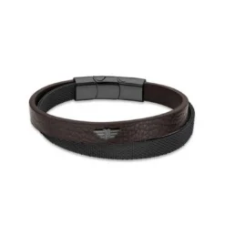 Police BijouxBracelet Homme Police BijouxHARDWARE - cuir Marron