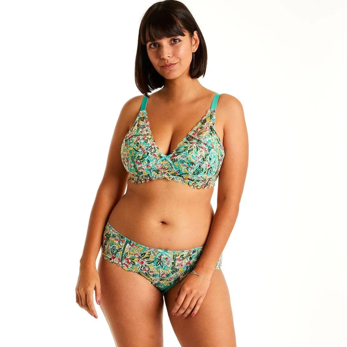 Pomm PoireShorty turquoise/jaune Elena bleu