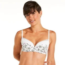 Pomm PoireSoutien-gorge ampliforme coque moulée ivoire Apologie multicolore