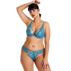 Pomm PoireSoutien-gorge ampliforme coque moulée bleu Voltige vert
