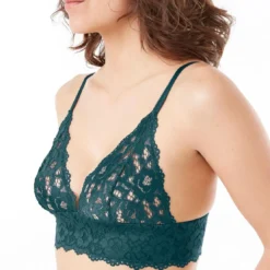 Pomm PoireSoutien-gorge triangle sans armatures vert Paradoxe POMM'POIRE - vert en dentelle