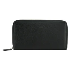PourchetPORTEFEUILLE COMPAGNON CORSO - Fermeture zippée Bleu noir en cuir