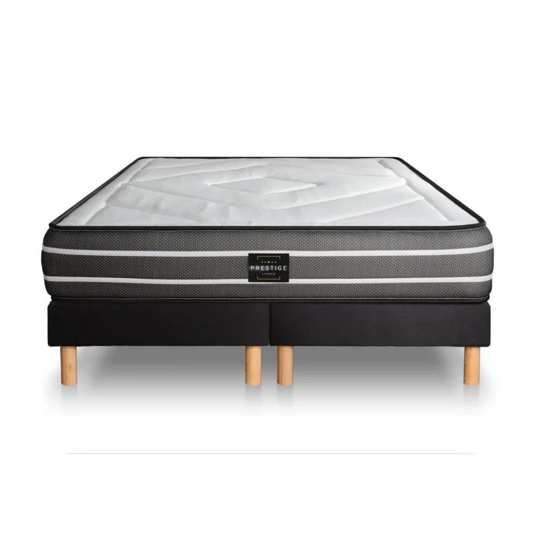 Prestige literieEnsemble Exclusive double sommier noir
