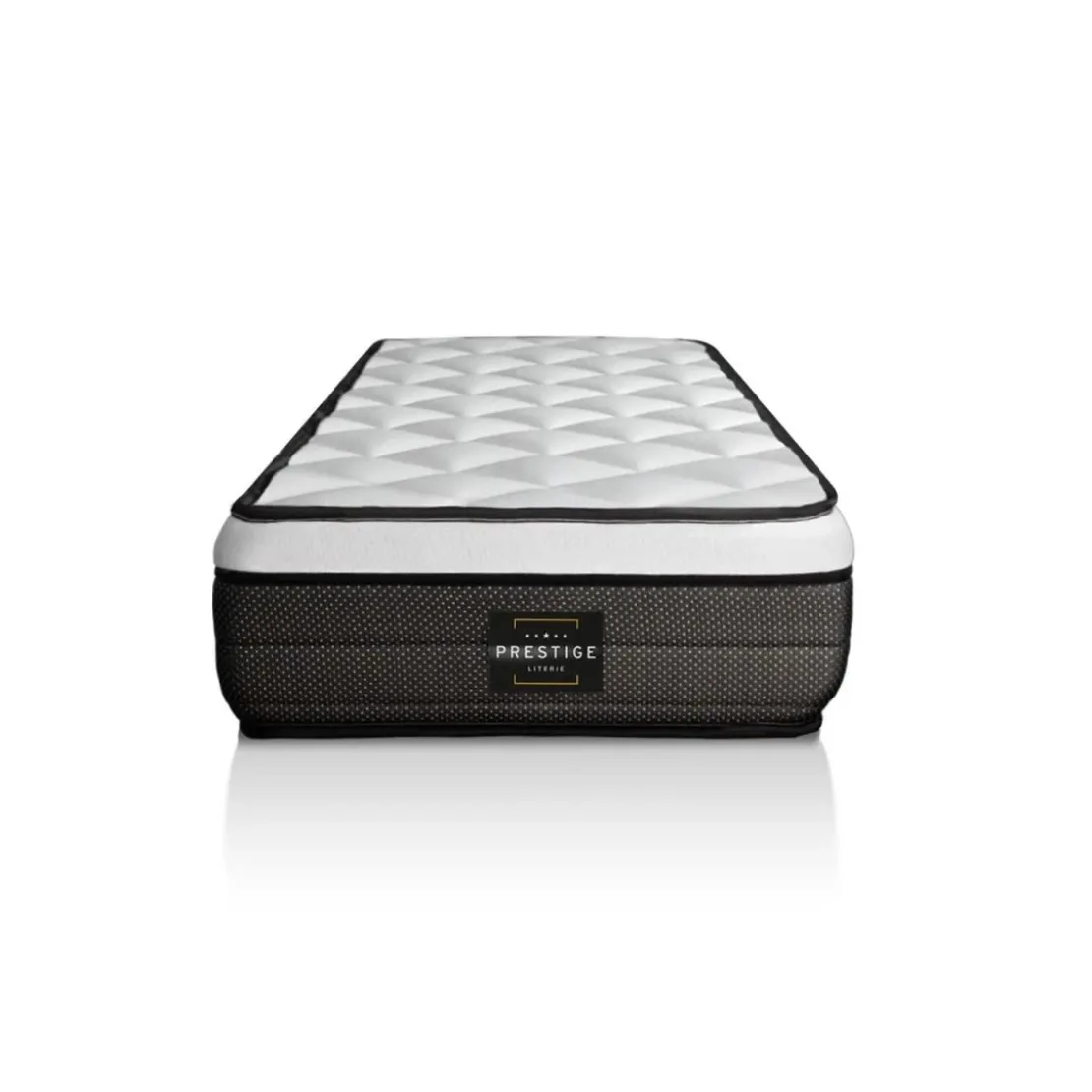 Prestige literieEnsemble Suite Ressorts ensaches, memoire de forme 5 zones Blanc