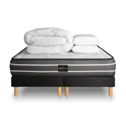 Prestige literiePack Exclusive double sommier noir