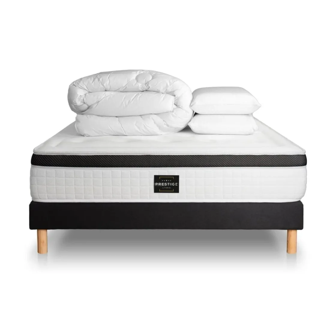 Prestige literiePack Privilège Memoire de forme 5 zones sommier noir