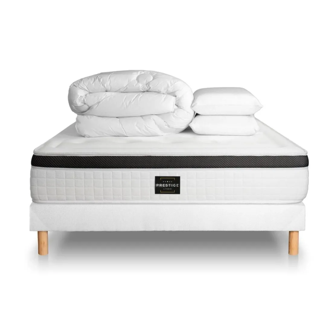Prestige literiePack Privilège sommier Kit Blanc