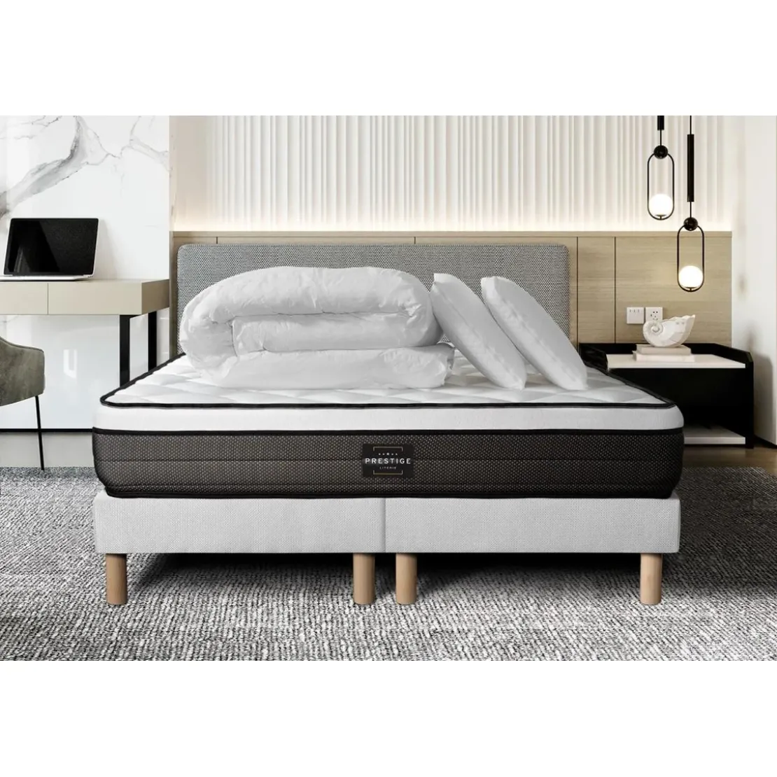 Prestige literiePack Suite Ressorts ensaches à memoire de forme 5 zones
