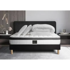 Prestige literiePack Superieur Memoire de forme 3 zones sommier noir