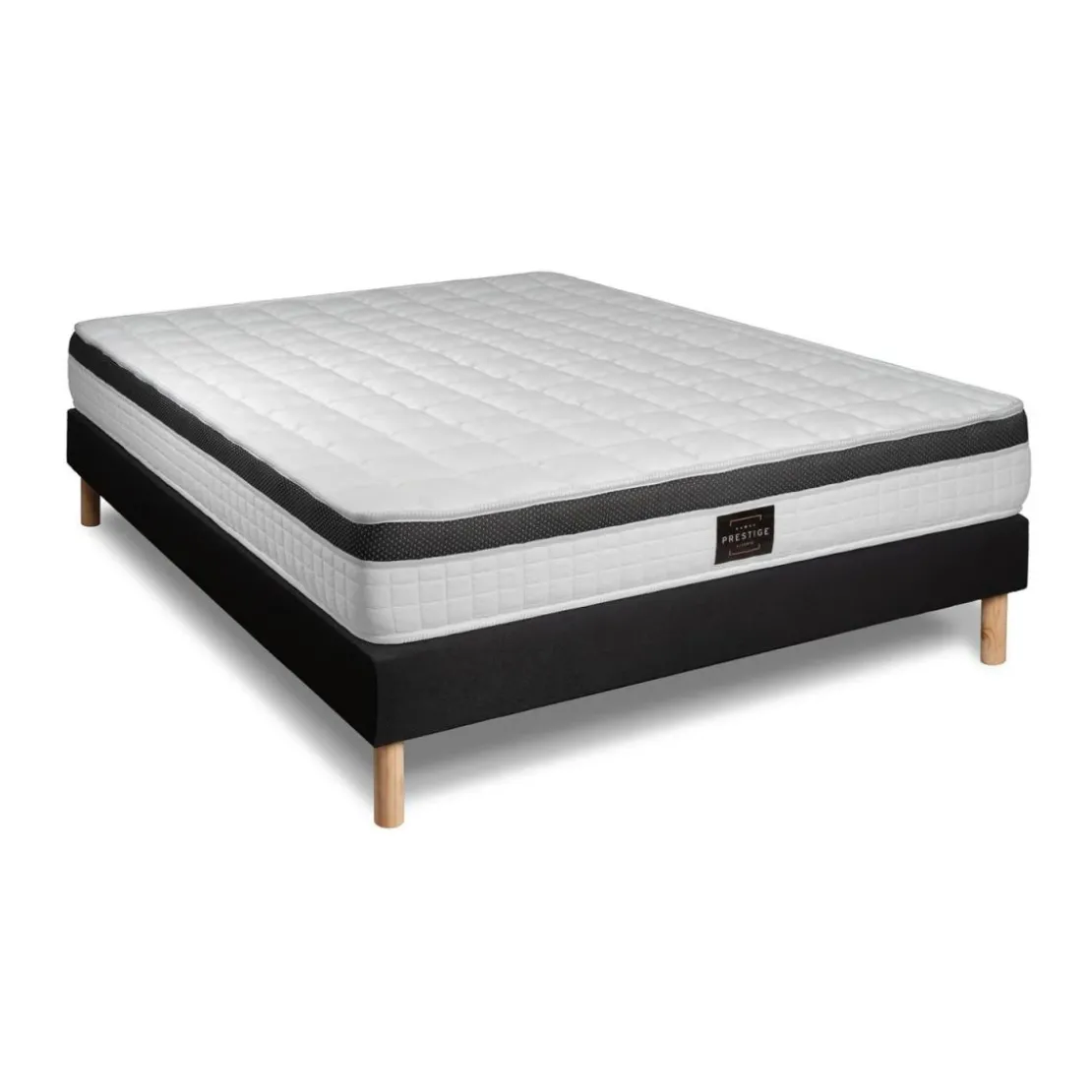 Prestige literiePack Superieur Memoire de forme 3 zones sommier noir