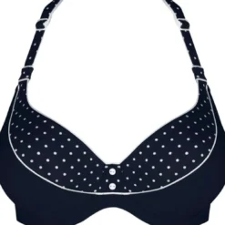 Prima Donna BainHaut de maillot de bain Semi-emboîtant - Bleu - Tequila-imprimé plumetis- TEQUILA