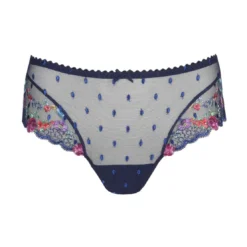 Prima DonnaShorty string motif broderie florale- Bleu Prima Donna- Sedaine
