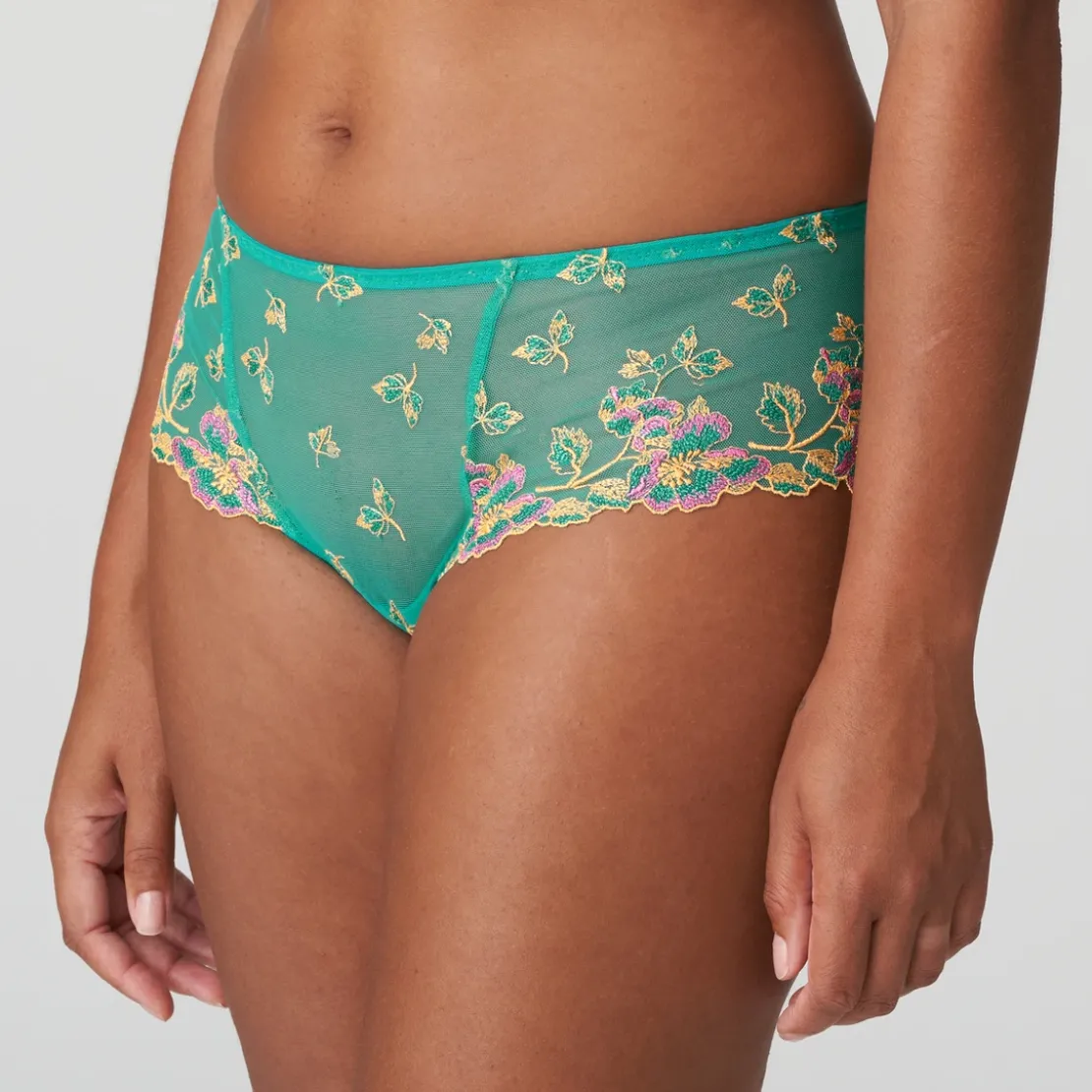Prima Donnashorty voilé - Vert/Jaune rose foncé- LENCA