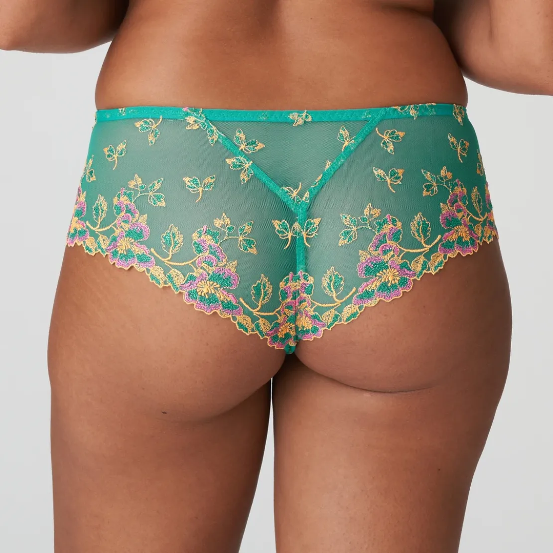 Prima Donnashorty voilé - Vert/Jaune rose foncé- LENCA