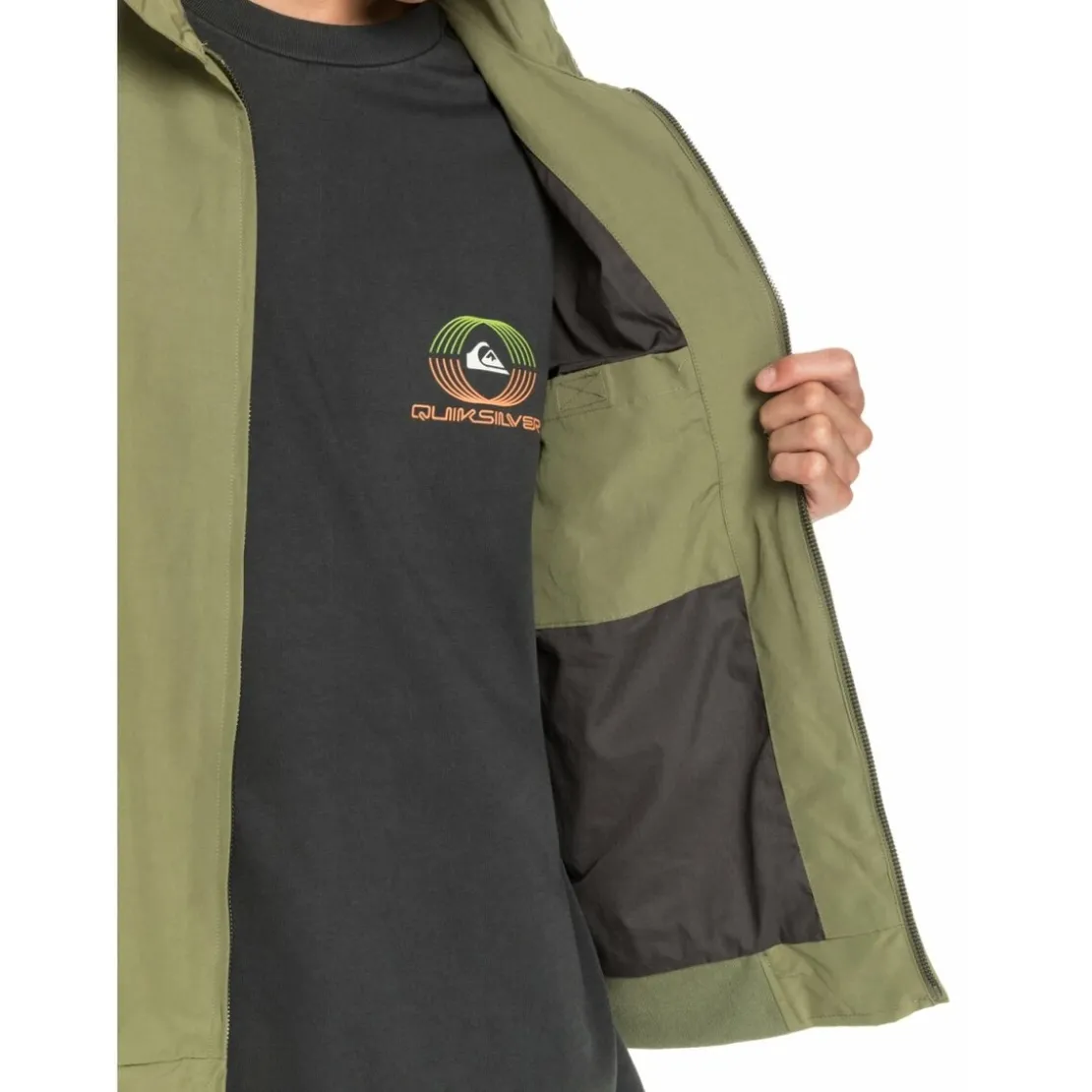 QuiksilverBlouson bomber léger kaki en coton