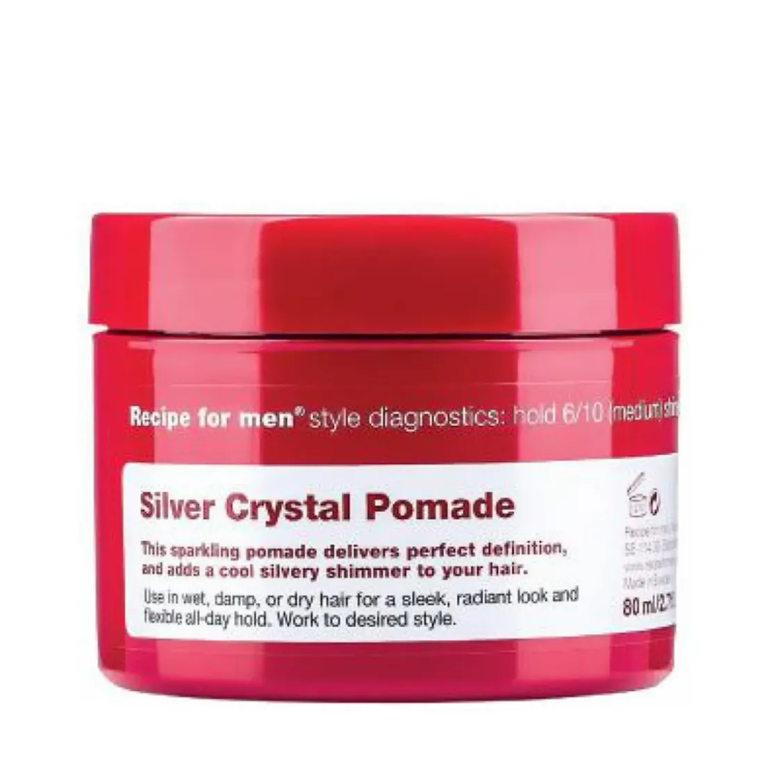 Recipe for MenCrème Coiffante Crystal Argent80ml