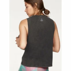 ReebokTee-shirt délavé ample larges emmanchures femme Reebok noir